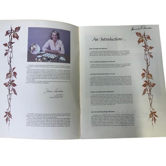 'Porcelain Painting' with Jean Sadler # 203 Softcover Art Instruction Guide - Picture 2 of 4